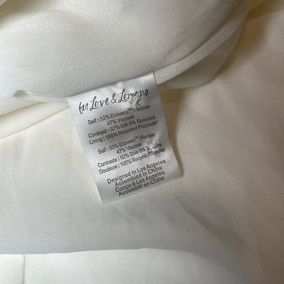 For Love & Lemons Esme Puff Sleeve Bridal White Maxi Gown Size Large - Picture 12 of 12